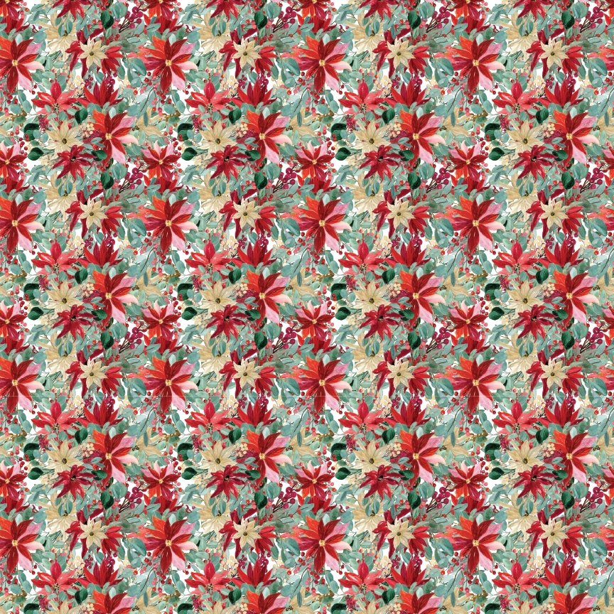 Christmas Watercolor Floral Pattern Acrylic Sheets - CMB Pattern Acrylic